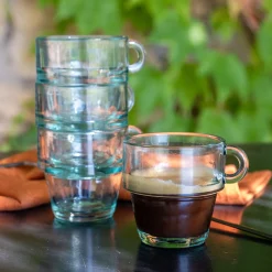 Vaisselle Petit Déjeuner|Tasse Et Mug*alinea Lot de 4 tasses à café 10cl - Transparent