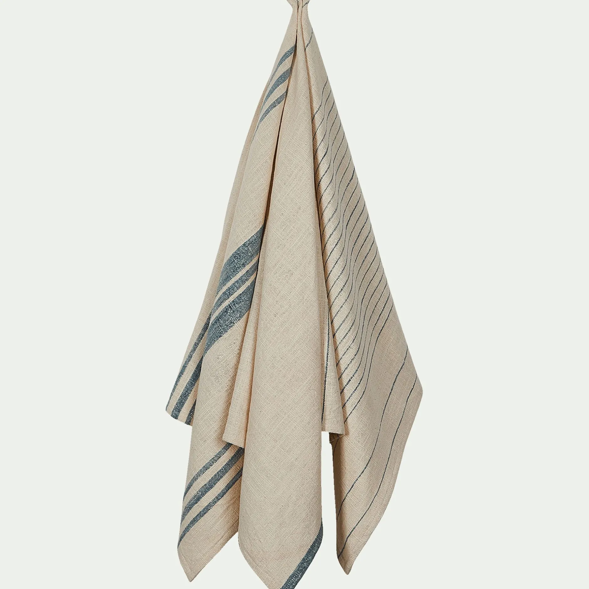 Tablier Et Torchon*alinea Lot de 3 torchons en coton beige et bleu Blanc