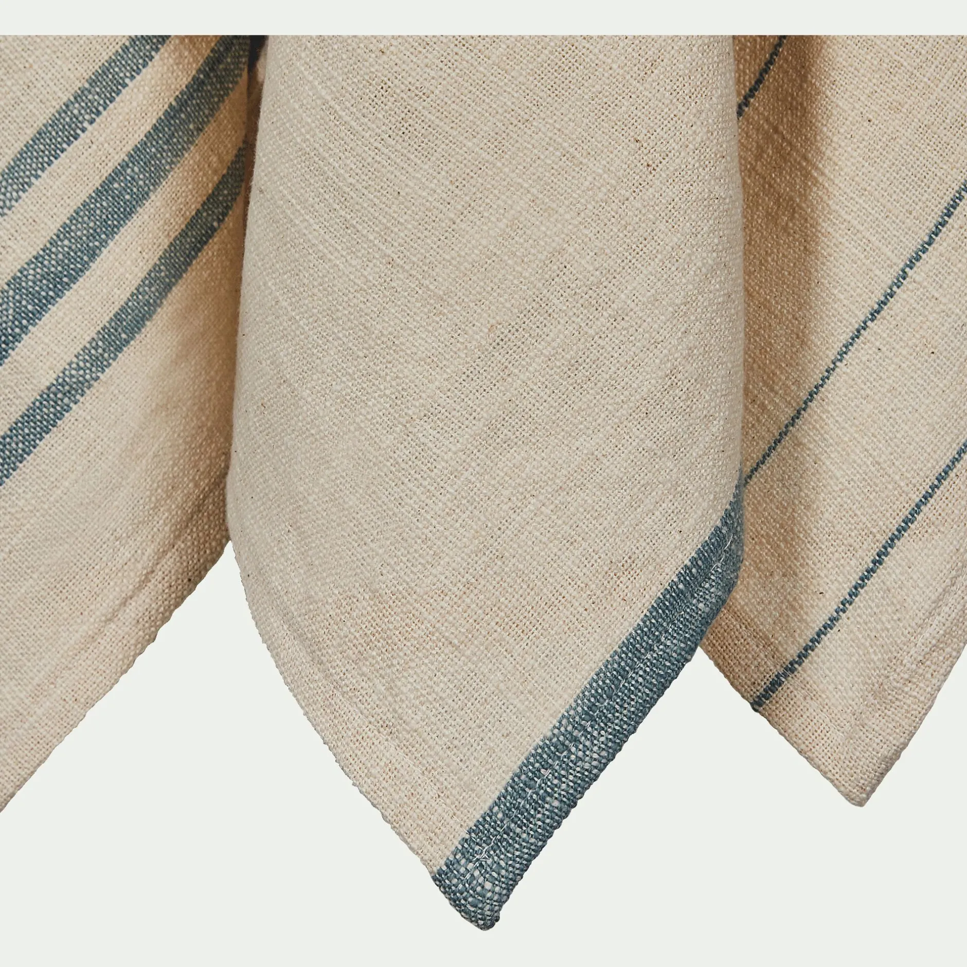 Tablier Et Torchon*alinea Lot de 3 torchons en coton beige et bleu Blanc