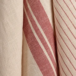 Tablier Et Torchon*alinea Lot de 3 torchons rayés en coton - beige et terracotta 50x70cm Rouge