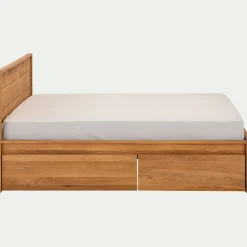 Tiroir Et Bout De Lit*alinea Lot de deux tiroirs de rangement en bois pour lit RENO - Bois clair