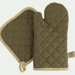 Tablier Et Torchon*alinea Lot de manique et gant de cuisine - garrigue Vert