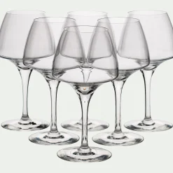 Verre À Pied|Verre À Vin*alinea Lots de 6 verres à pied en cristallin 32cl - Transparent