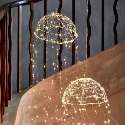 Guirlande De Noël*alinea Lustre méduse en fer H100xD27cm - Jaune