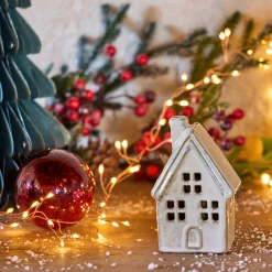 Décoration De La Table De Noël|Objet Décoratif De Noël*alinea Maisonnette à poser en céramique - Beige