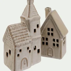 Décoration De La Table De Noël|Objet Décoratif De Noël*alinea Maisonnette à poser en céramique - Beige