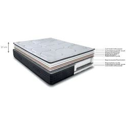 Matelas 140X190 Cm|Literie By Alinea*alinea Matelas à ressorts ensachés accueil enveloppant 140x190cm Blanc