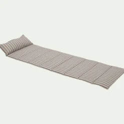 Matelas Bain De Soleil*alinea Matelas de plage transportable à rayures - Vert