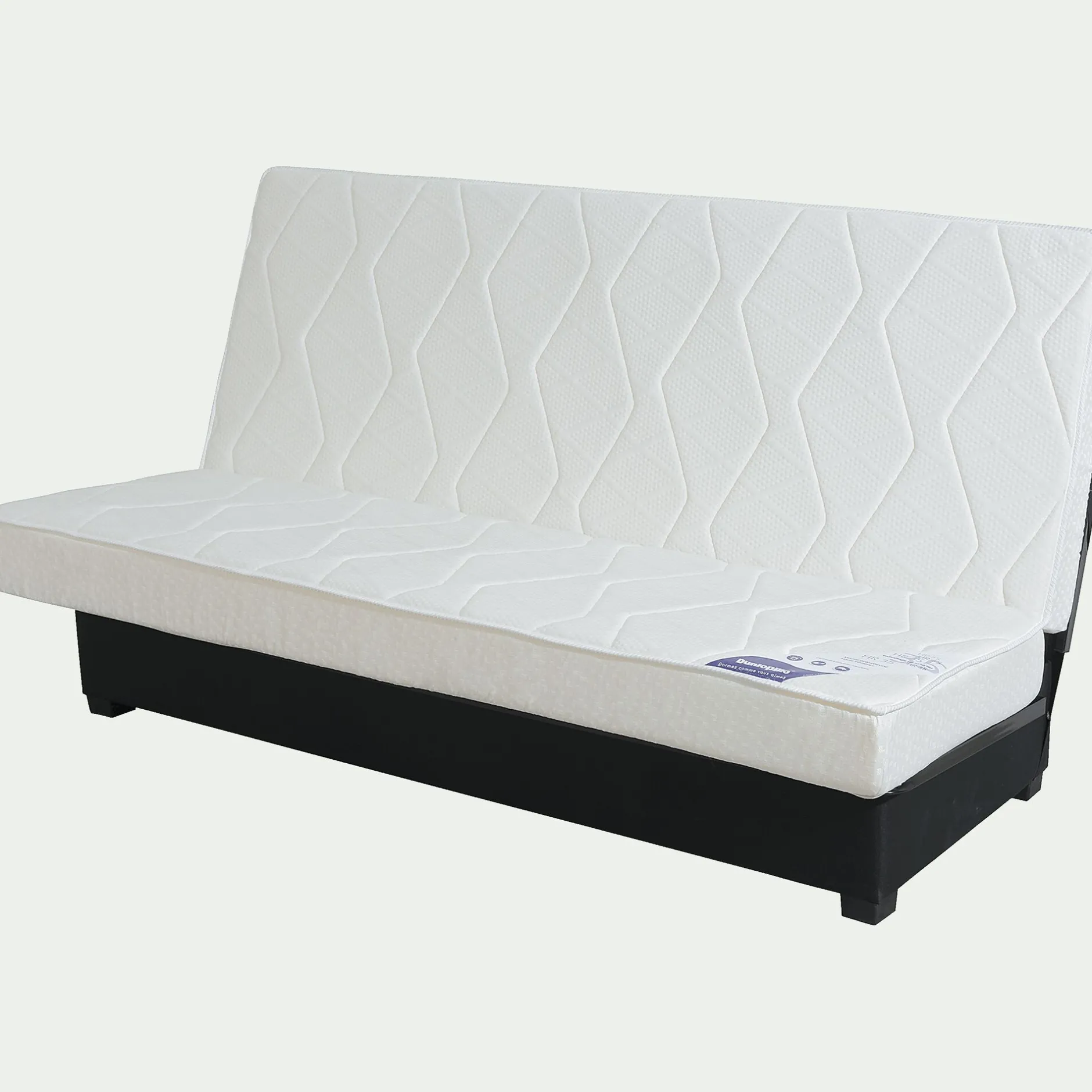 Canapé Clic-Clac*alinea Matelas mousse DUNLOPILLO 15cm pour clic-clac 130cm Blanc