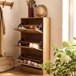 Meuble D'Entrée*alinea Meuble à chaussures en bois - Bois clair