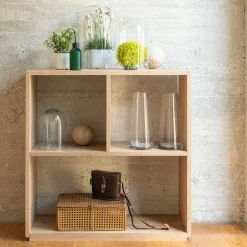 Rangement À Composer*alinea Meuble bas à 3 cases en chêne - Bois clair