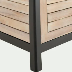 Meuble Sous Vasque*alinea Meuble sous-vasque double 2 portes en acacia massif - L120cm Bois foncé