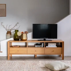 Meuble Tv*alinea Meuble TV en chêne L160cm - Bois clair