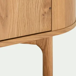 Meuble Tv*alinea Meuble tv ovale en bois - L180xl45xH48cm Bois clair