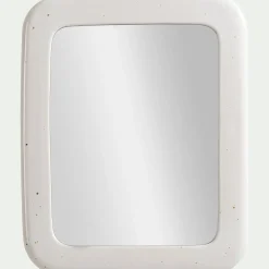 Miroir*alinea Miroir carré en grès 41,5x51cm - Blanc