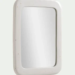 Miroir*alinea Miroir carré en grès 41,5x51cm - Blanc