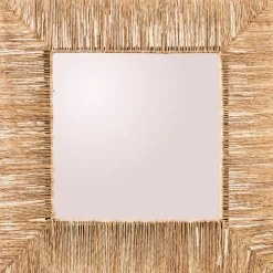 Miroir*alinea Miroir carré en jonc de mer - 76x76cm Naturel