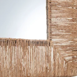 Miroir*alinea Miroir carré en jonc de mer - 76x76cm Naturel