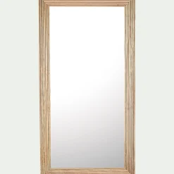 Miroir*alinea Miroir en bois de chêne strié 90x150cm - Naturel