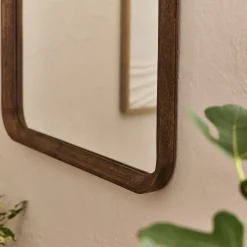 Miroir*alinea Miroir en bois de manguier 51x71cm - Bois foncé