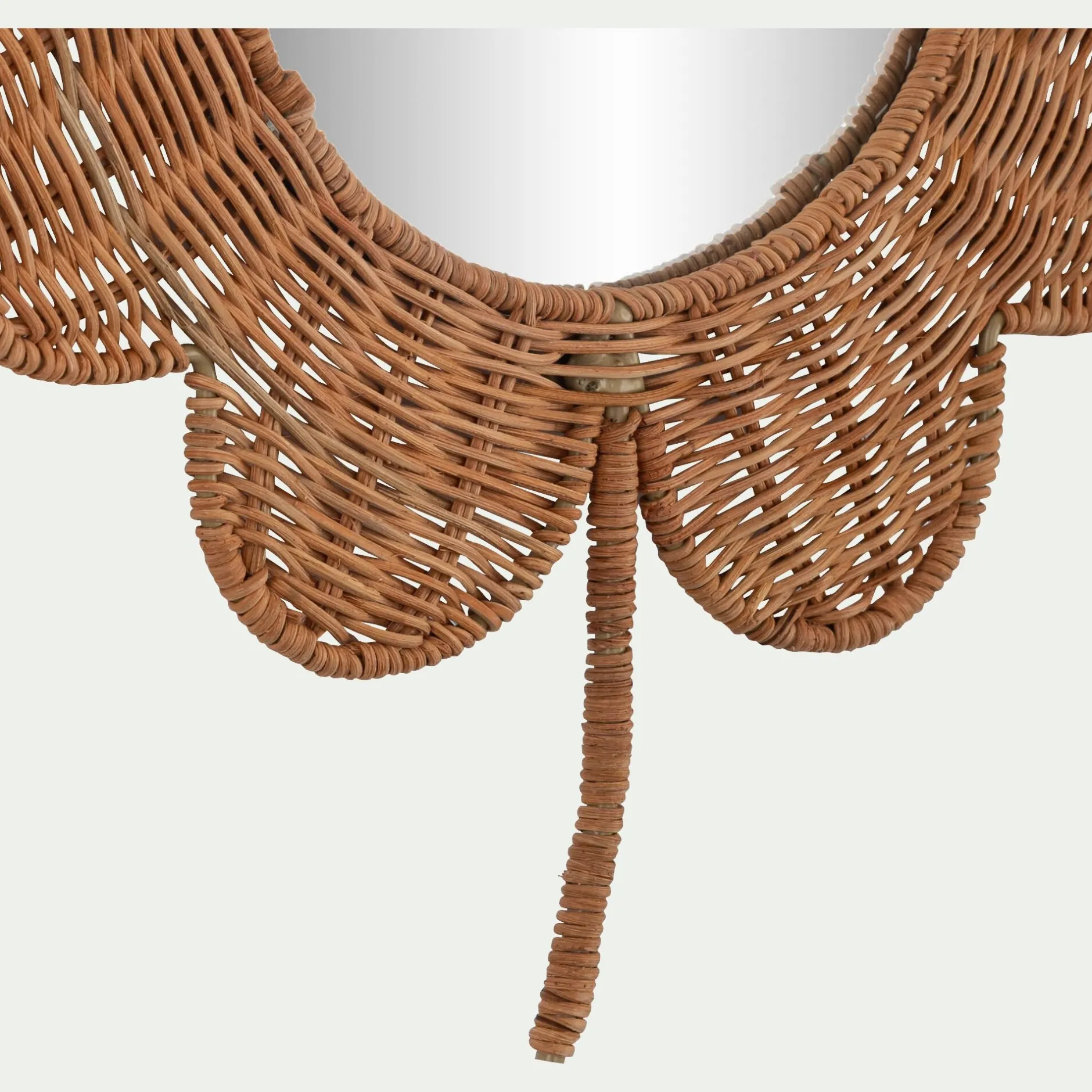 Matelas Enfant|Miroir*alinea Miroir forme trèfle en rotin H41cm - Naturel