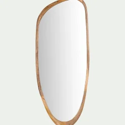 Miroir*alinea Miroir ovale en bois de manguier H120cm - Naturel