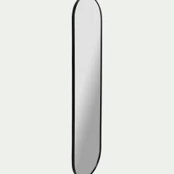 Miroir*alinea Miroir ovale en métal reflets bleutés - 30x120cm Noir