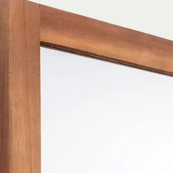 Miroir De Salle De Bain*alinea Miroir rectangulaire de salle de bain en acacia - 88cm Bois foncé