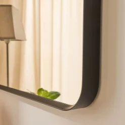 Miroir*alinea Miroir rectangulaire en aluminium l60xH90cm - Noir