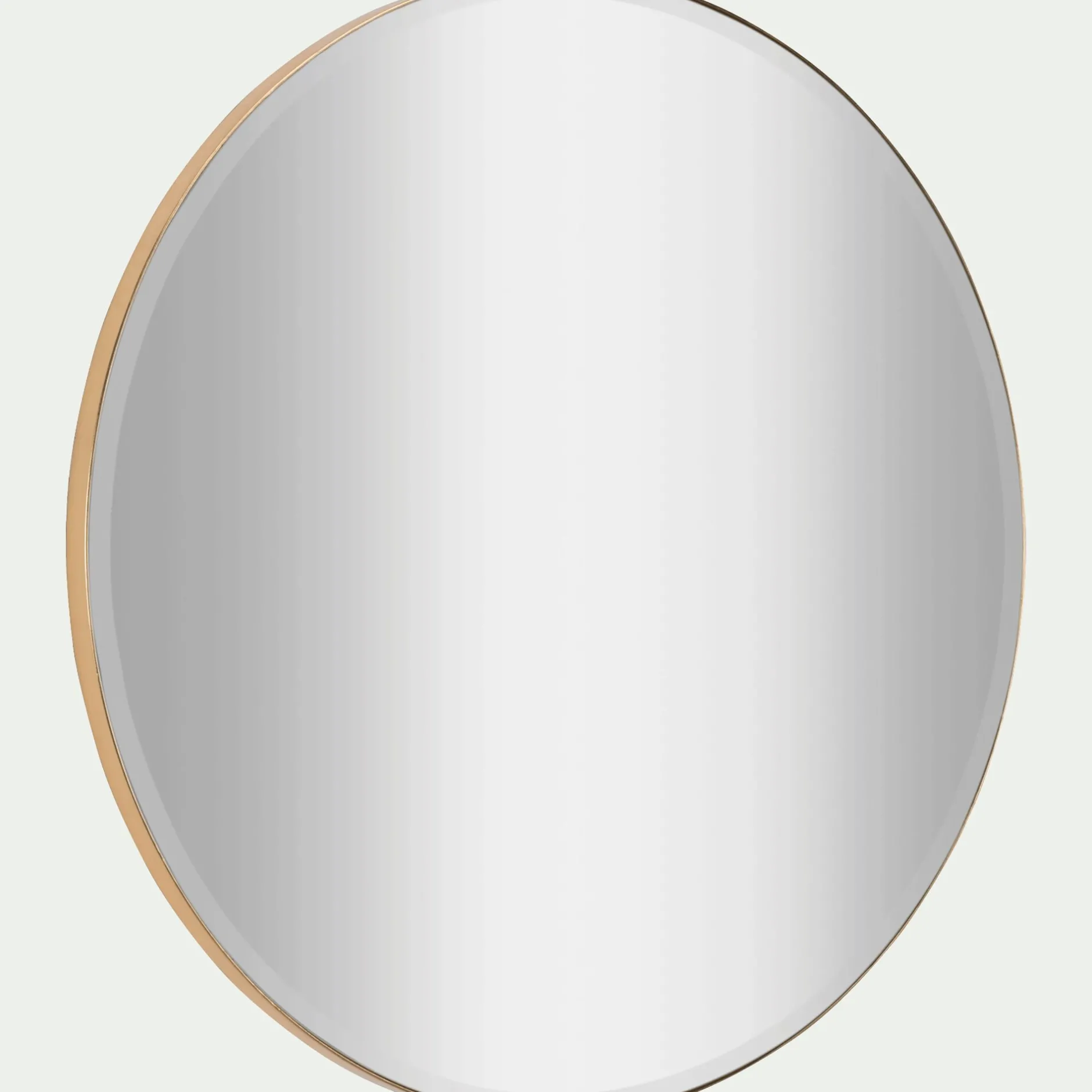Miroir*alinea Miroir rond avec pourtour en métal D100 cm - Doré
