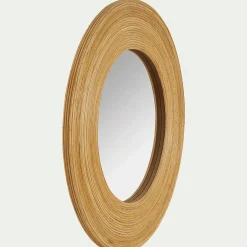 Miroir*alinea Miroir rond en bois D40,5cm Naturel