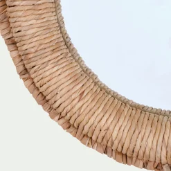 Miroir*alinea Miroir rond en jacinthe d'eau D61cm - Naturel