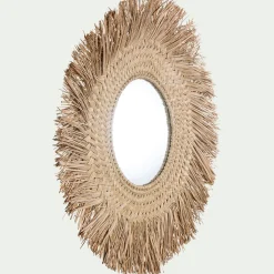Miroir*alinea Miroir rond en jonc de mer - D100cm Naturel