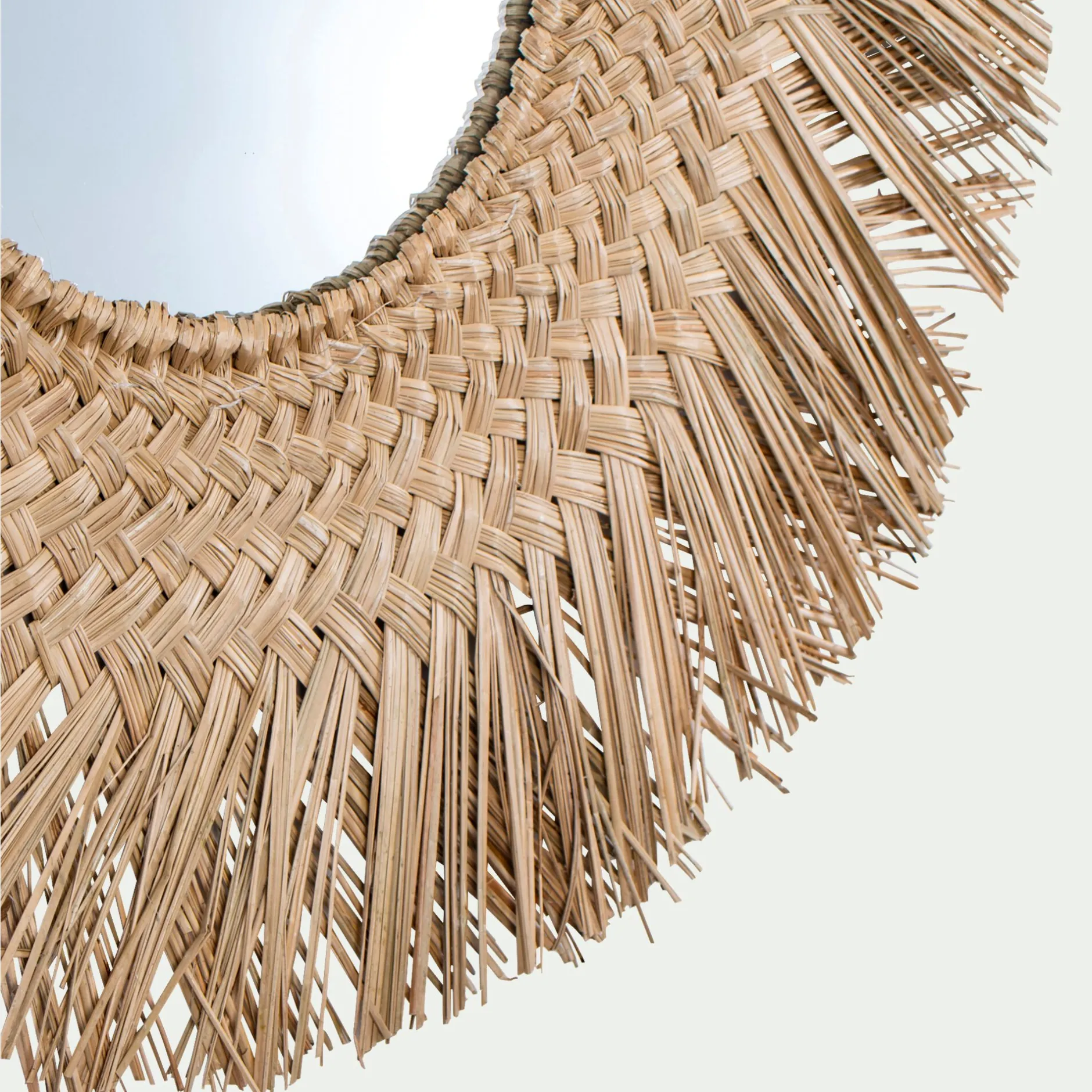 Miroir*alinea Miroir rond en jonc de mer - D100cm Naturel