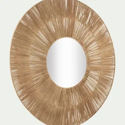 Miroir*alinea Miroir rond en jute D100cm - Naturel