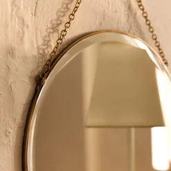 Miroir*alinea Miroir rond en laiton D30,5cm - Doré