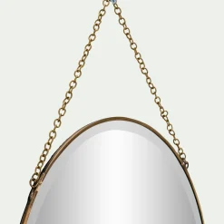 Miroir*alinea Miroir rond en laiton D30,5cm - Doré