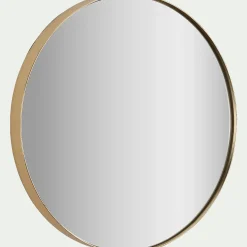 Miroir*alinea Miroir rond en panneaux de fibres D50,5cm - Doré