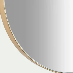 Miroir*alinea Miroir rond en panneaux de fibres D50,5cm - Doré