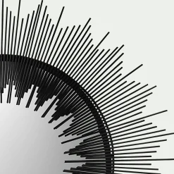 Miroir*alinea Miroir soleil en acier et verre - D81cm Gris