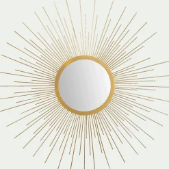 Miroir*alinea Miroir soleil en métal - D64,5cm Doré