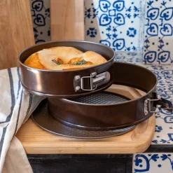 Emporte-Pièce Et Cercle À Pâtisserie|Moule À Gâteau*alinea Moule à manqué rond démontable en acier D24cm - Marron