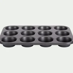 Moule À Gâteau*alinea Moule 12 mini muffins en acier - anthracite Gris