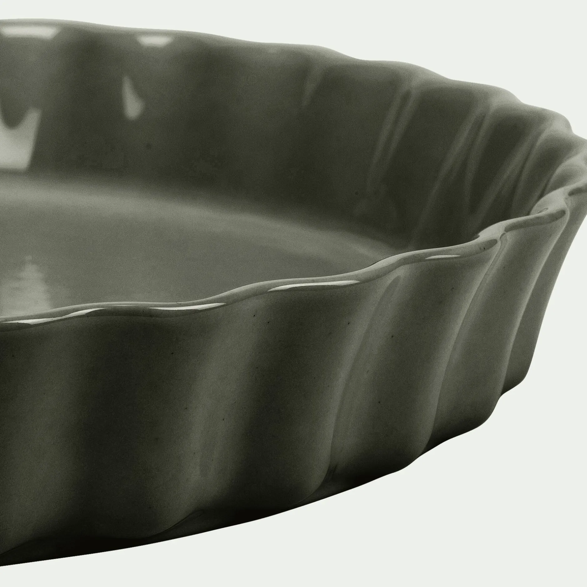 Plat À Four*alinea Moule à tarte en céramique D31cm - cèdre Vert