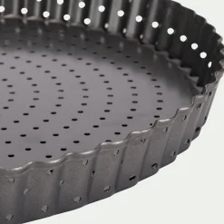 Moule À Gâteau*alinea Moule à tarte perforé à fond amovible en acier 30cm - anthracite Gris