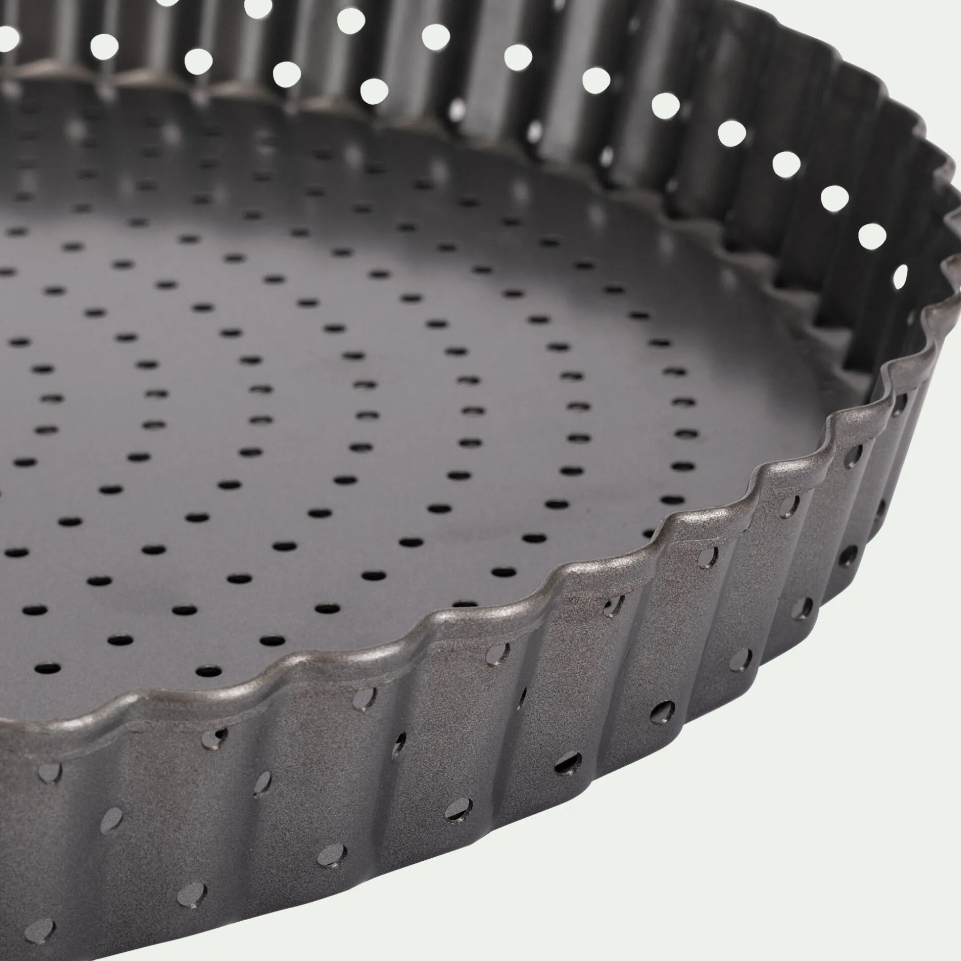 Moule À Gâteau*alinea Moule à tarte perforé à fond amovible en acier 30cm - anthracite Gris