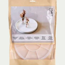 Loisirs Créatifs*alinea Moule plateau rond D26,5cm en silicone - translucide Blanc