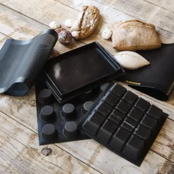 Moule À Gâteau*alinea Moule pour 20 muffins en fibre de verre et silicone - Noir