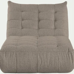 Fauteuil*alinea Méridienne en tissu bouclette - clair Gris