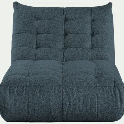Fauteuil*alinea Méridienne en tissu bouclette - Bleu